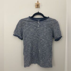 Joe Fresh Boys Navy Blue Heathered Henley